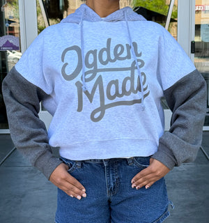 Colorblock Crop Hoodie