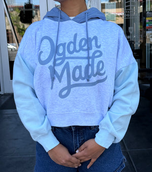 Colorblock Crop Hoodie