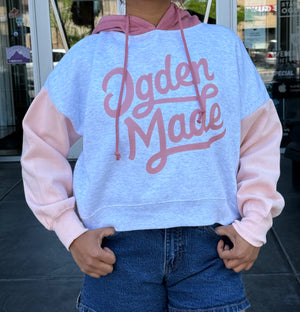 Colorblock Crop Hoodie